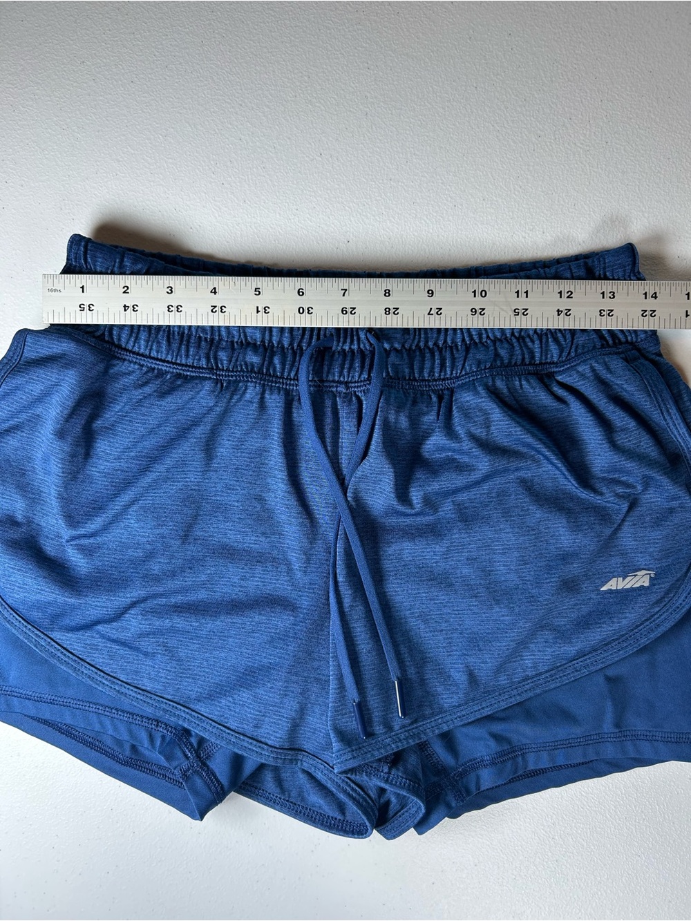 Avia Women Blue 2-in-1 Running Shorts Medium ( Fits Small S 4 6 )Gym Athletic - Picture 4 of 7